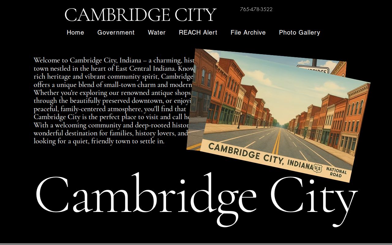 Cambridge City court records and official town government route