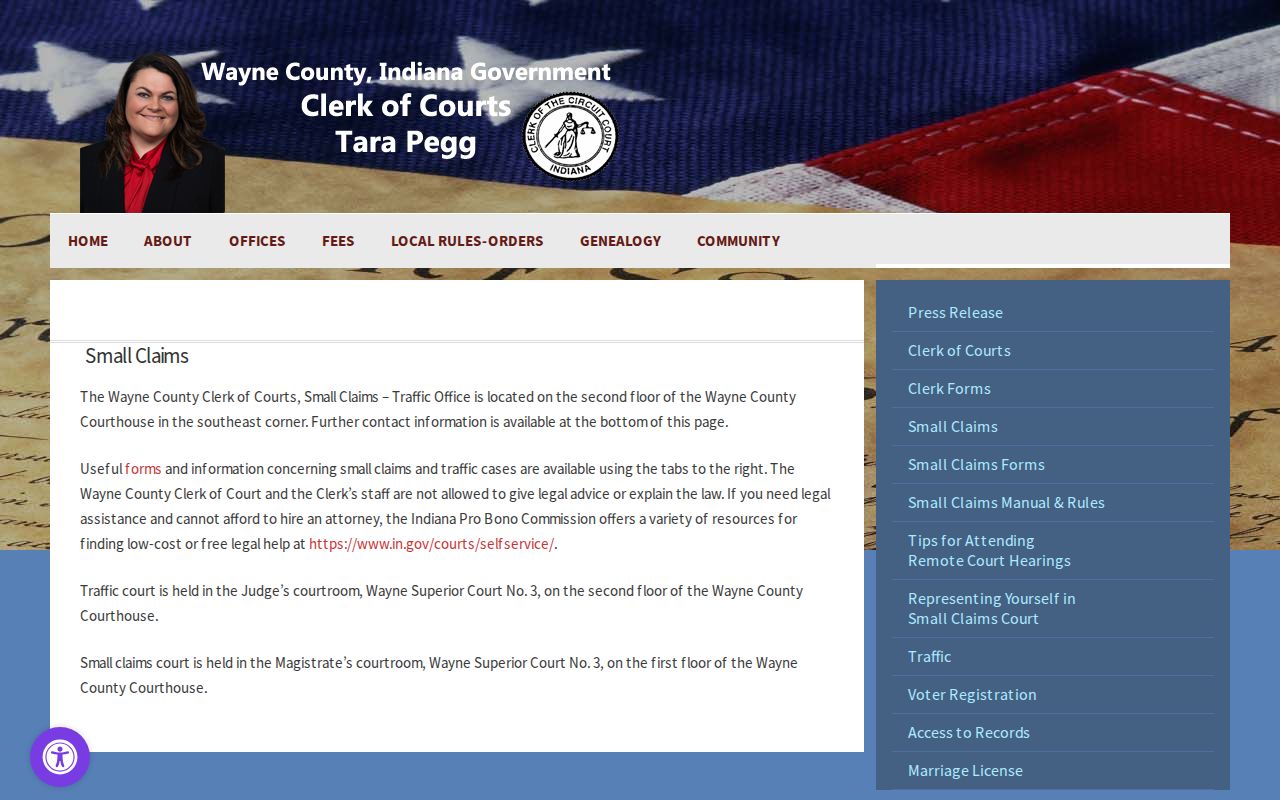 Wayne County Superior Court 3 traffic and small claims locations